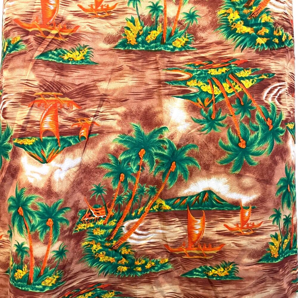 Royal Hawaiian Vintage Womens Aloha Landscape 1970s Maxi Dress EUC - Picture 12 of 12